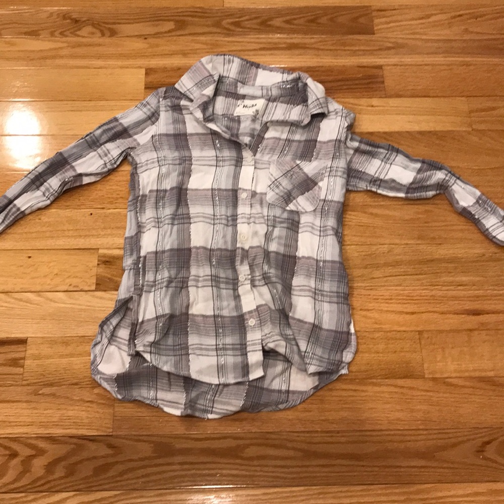 grey glittery flannel